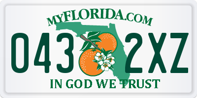 FL license plate 0432XZ