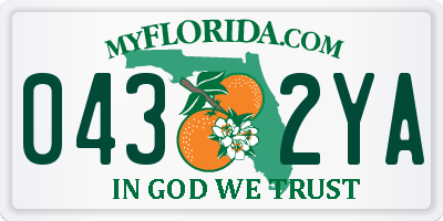 FL license plate 0432YA