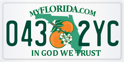 FL license plate 0432YC