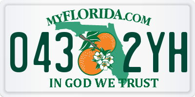 FL license plate 0432YH