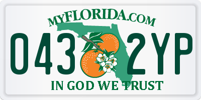 FL license plate 0432YP