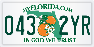 FL license plate 0432YR