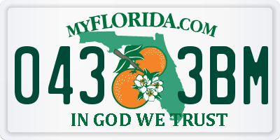 FL license plate 0433BM