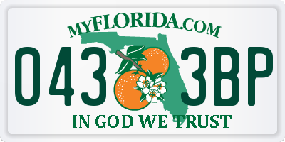 FL license plate 0433BP