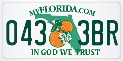 FL license plate 0433BR