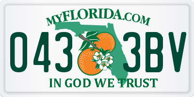 FL license plate 0433BV