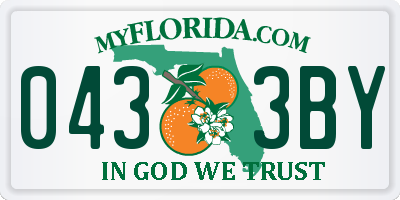 FL license plate 0433BY