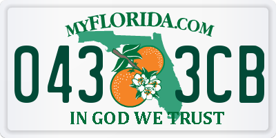 FL license plate 0433CB