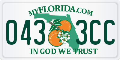 FL license plate 0433CC