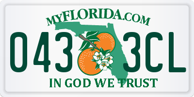 FL license plate 0433CL