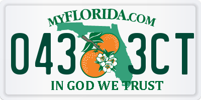 FL license plate 0433CT