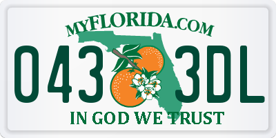 FL license plate 0433DL