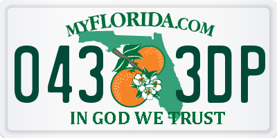 FL license plate 0433DP