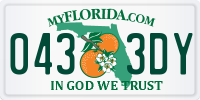FL license plate 0433DY