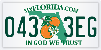 FL license plate 0433EG