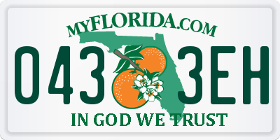 FL license plate 0433EH
