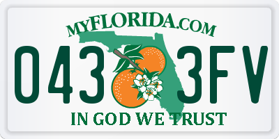 FL license plate 0433FV