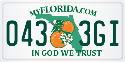 FL license plate 0433GI