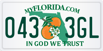 FL license plate 0433GL