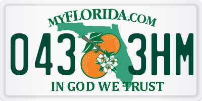 FL license plate 0433HM