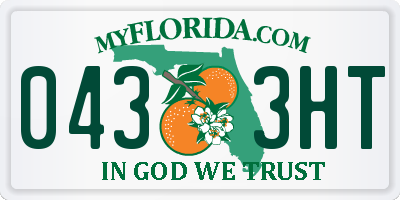 FL license plate 0433HT