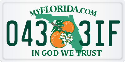 FL license plate 0433IF
