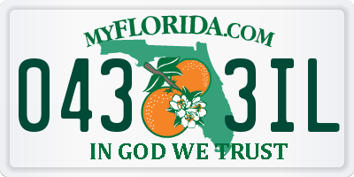 FL license plate 0433IL