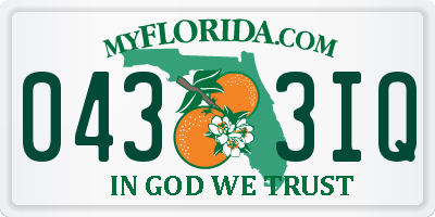 FL license plate 0433IQ