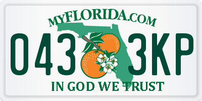 FL license plate 0433KP