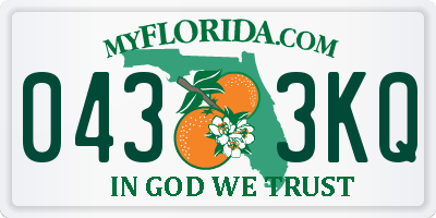 FL license plate 0433KQ