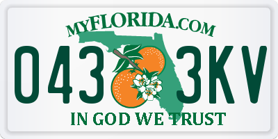 FL license plate 0433KV