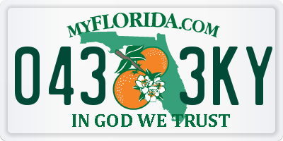 FL license plate 0433KY
