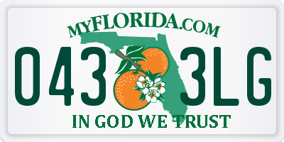 FL license plate 0433LG