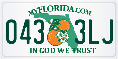 FL license plate 0433LJ