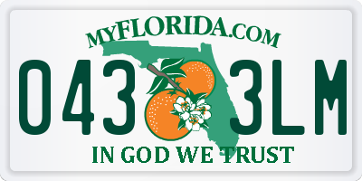 FL license plate 0433LM