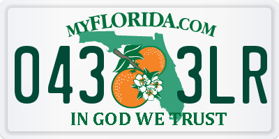 FL license plate 0433LR