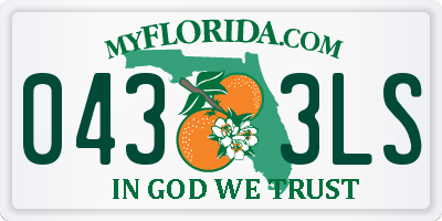 FL license plate 0433LS