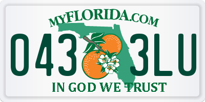 FL license plate 0433LU