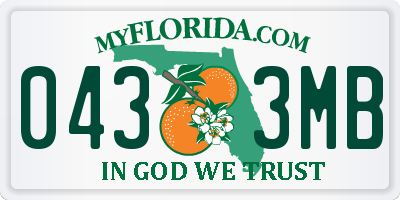 FL license plate 0433MB