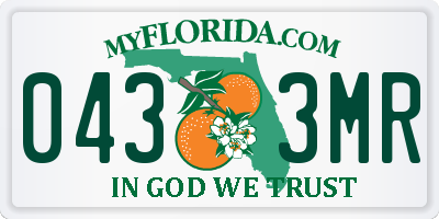 FL license plate 0433MR