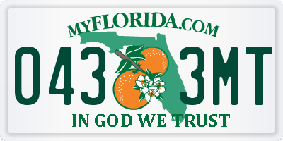 FL license plate 0433MT
