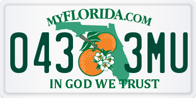 FL license plate 0433MU