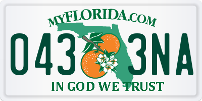 FL license plate 0433NA