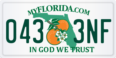 FL license plate 0433NF