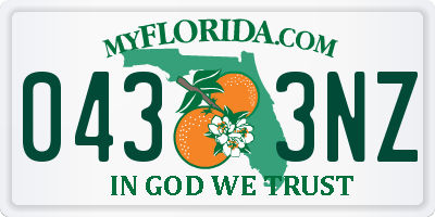 FL license plate 0433NZ