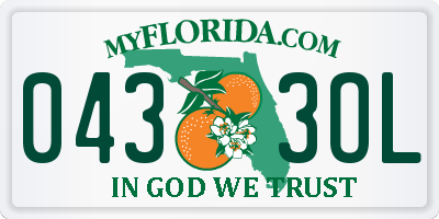 FL license plate 0433OL