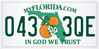 FL license plate 0433QE
