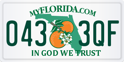 FL license plate 0433QF