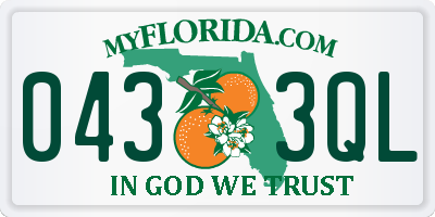 FL license plate 0433QL