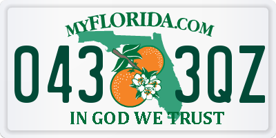 FL license plate 0433QZ